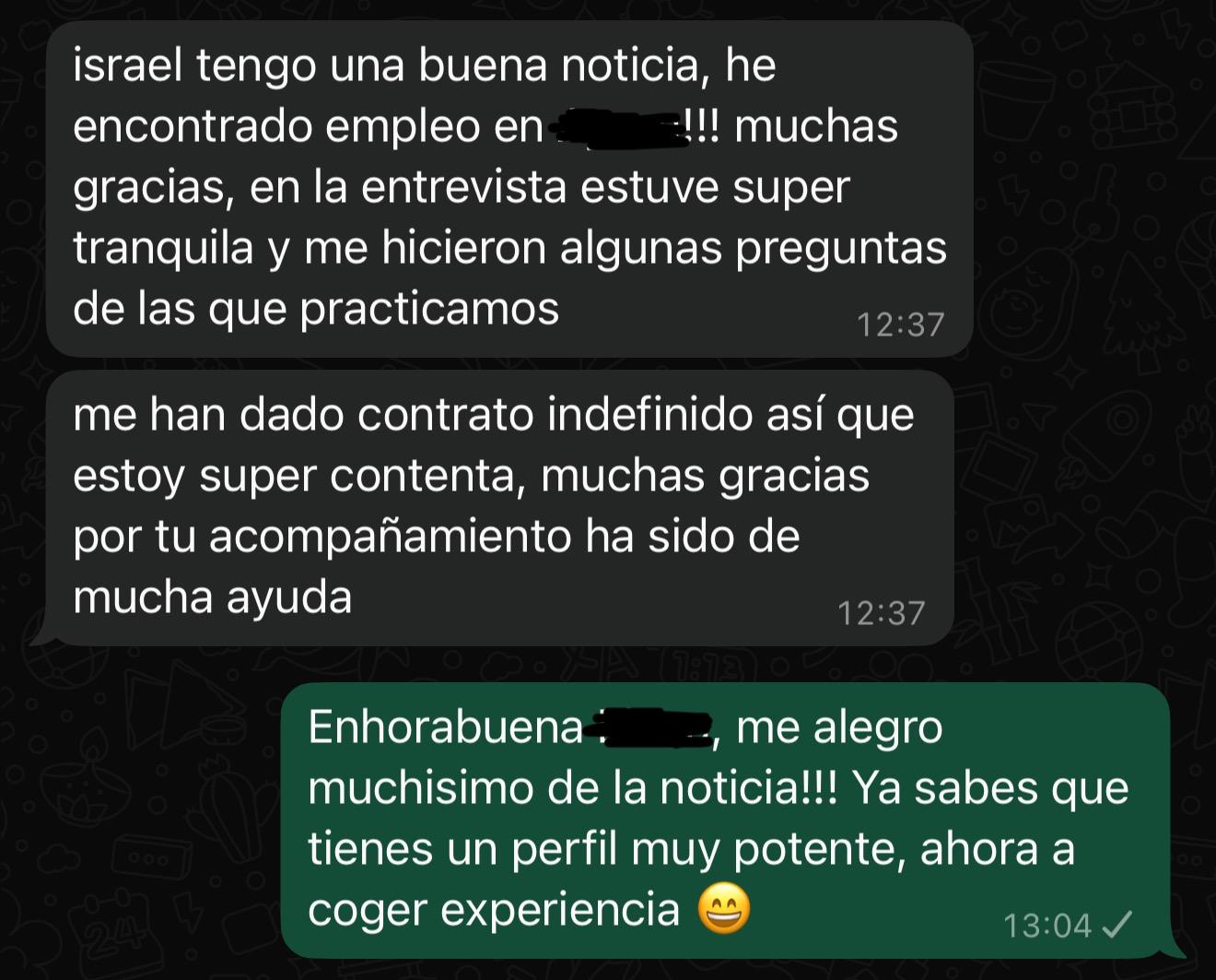 WhatsApp testimonial 1